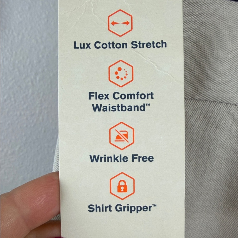 NWT! B&T Beige Cotton Stratch Pants - Picture 3 of 7